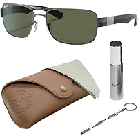 Amazon.com: Ray-Ban RB3445 Rectangle Shape Polarized Sunglasses