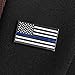 Thin Blue Line American Flag - Soft Enamel Metal Police Pin with Rubber Pin Back That Prevents Spinning. Perfect for Cop Uniform, Suit Lapel or Tie Tacks (Blue)
