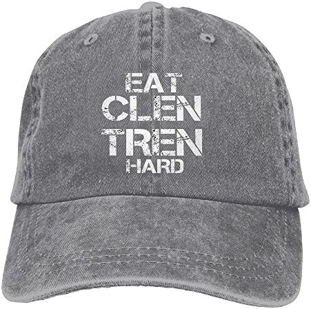 Shuang Li Ren Eat Clen tren Hard Adjustable Washed Cap Cowboy Baseball Hat Ash