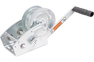 GOLDENROD Dutton-Lainson Company - Pulling Winch - 600 lb to 3,200 lb Capacity - Rust-Resistant, for Horizontal Pulling Applications and Hauling - Plated, with or Without Strap, Manual Use - Made in USA