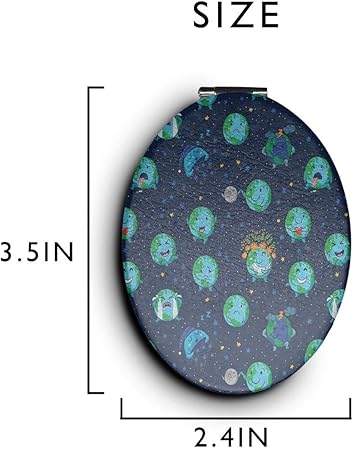 Amazon 化粧鏡 コンパクトミラー かわいい地球の絵文字 手鏡 携帯ミラー 折りたたみ鏡 拡大鏡 両面ミラー Mcu7cc コンパクト 通販