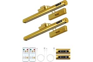 OUTON 15.7" Rechargeable Picture Lights for Wall with Remote & Touch, Magnetic Battery Operated Art Light, 3-Color Dimmable, 