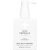 ILES FORMULA Grey Delay Anti Gray Hair Booster – Botanical Leave-In Treatment Spray with Silverfree and Melanogray to Restore Natural Hair Color and Prevent Premature Greying, 1-Month Supply