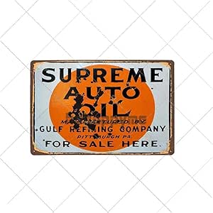 Cartel de Chapa Retro Vintage Motor Oil Gas Publicidad Placa de Metal