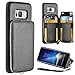 ZVE Wallet Case for Samsung Galaxy S8, 5.8 inch, Leather Wallet Case Credit Card Holder Slot Zipper Wallet Pocket Purse Handbag Wrist Strap Protective Cover Samsung Galaxy S8, 5.8 inch 2017 - Black
