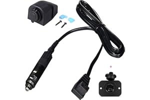 JACENERGY Threaded Socket Surface Mount Outlet,10910076 DC Power Cord,2-PINConnector Plug, for Fridge Freezers,12 Volt Refrigerator, Portable Refrigerator for 4WD 4x4 Camper, Trailer Marine Boat