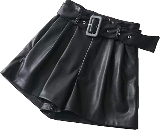 loose leather shorts