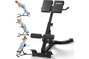 EYESUN Roman Chair,Foldable Back Extension Machine,Adjustable Ab Back Extension Machine,Core Strength Trainer,Back Exercise Machine for Glute,Ab Workouts,Full All-in-One Body Workout&Home Gym Fitness