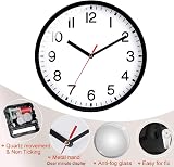 Coslife Wall Clock 9 Inch Silent Quartz Battery Operated Non Ticking view 4