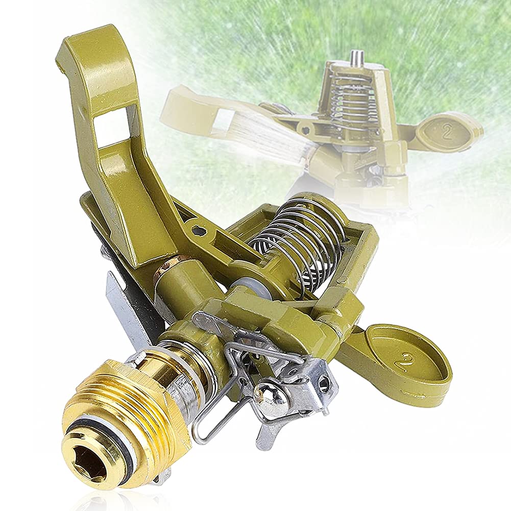 CYSJ Irrigation Sprinkler Nozzle, Aluminium Alloy External Thread 360°Rotate Adjustable Rocker Arm Irrigation Nozzle, Water Spray Sprinkler Head for Garden Lawn Irrigation System