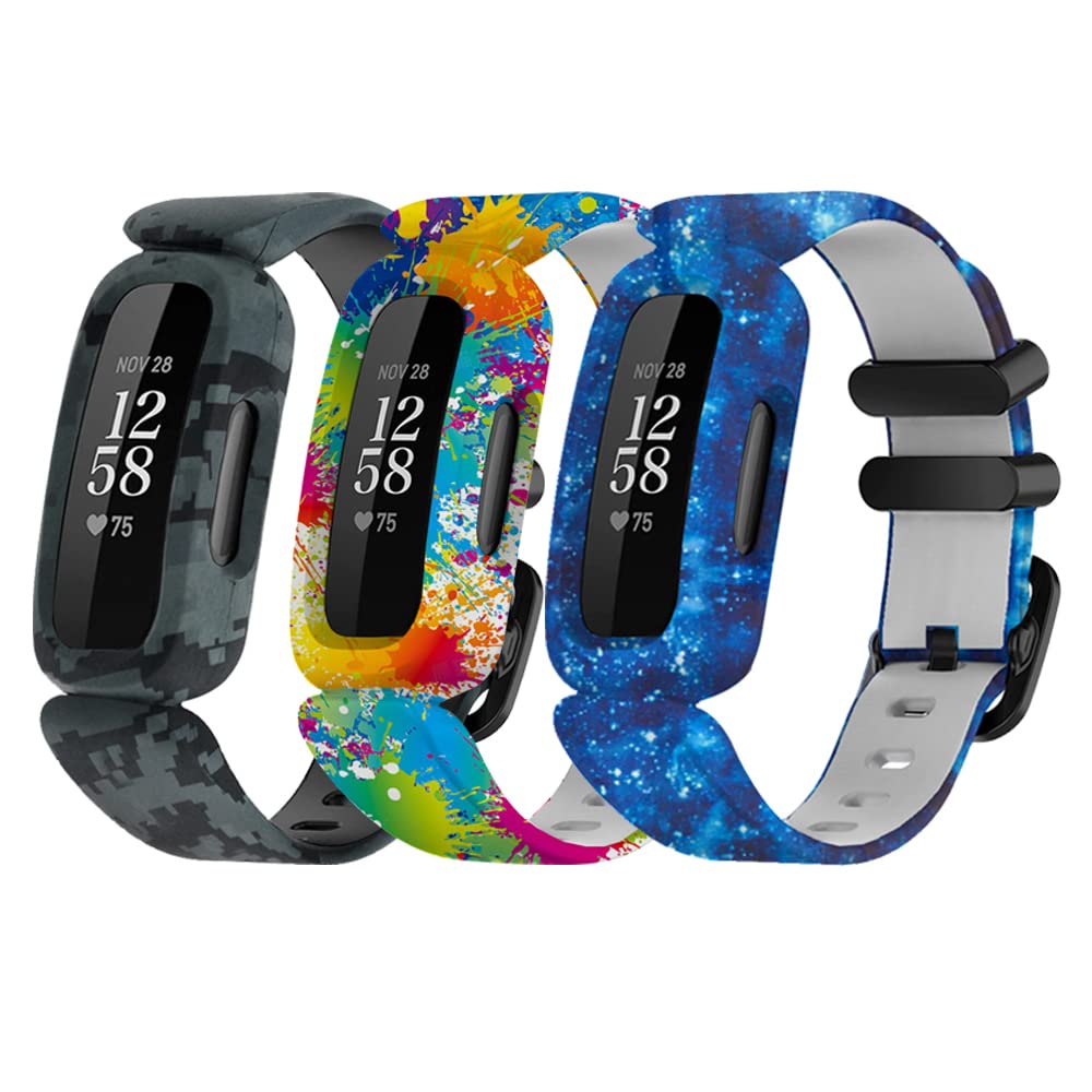 Chofit Straps Compatible with Fitbit Ace 3 Strap, Soft Silicone Replacement Wristband Floral Pattern Band Armbands for Kids for Ace 3 Activity Tracker (3A) — image 1