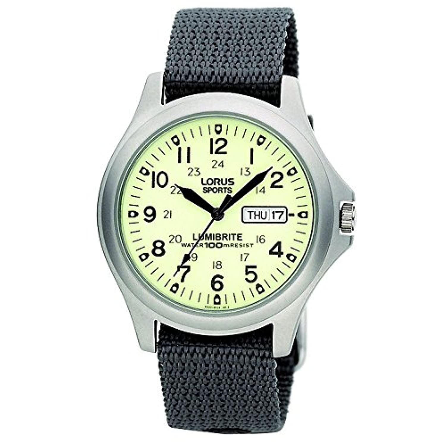 Lorus Men's Analogue Quartz Watch with Fabric and Canvas Strap – RXF41AX7