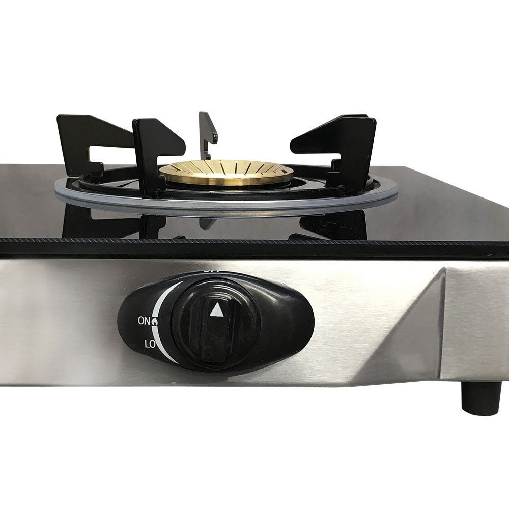 Deluxe Propane Gas Range 2 Burner Stove Tempered Glass Cooktop Auto