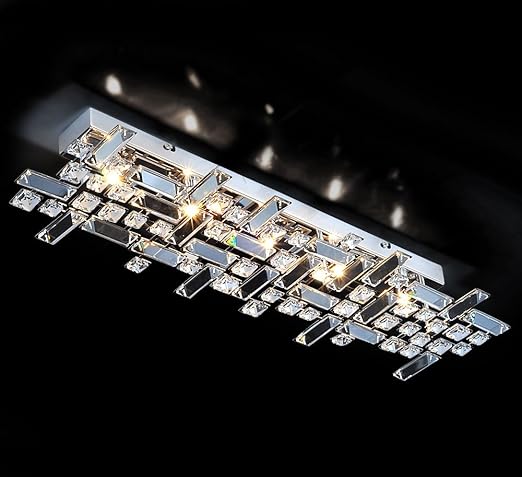 title=Cristallo vetro lampadario design plafoniera Led lampadari soffitto bagno