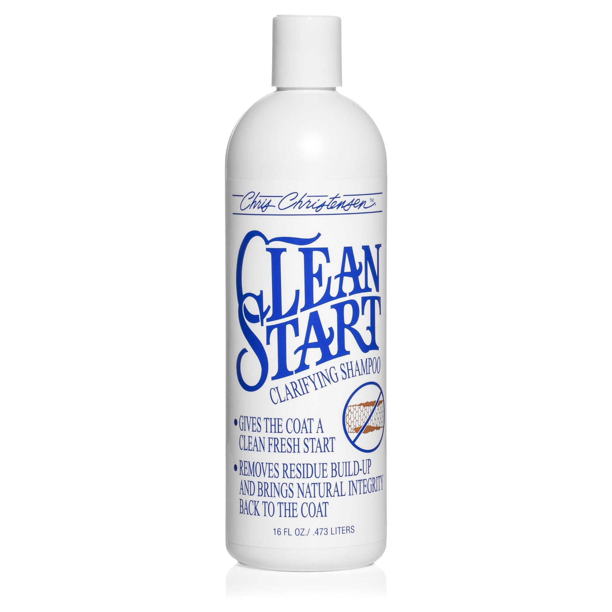 Chris Christensen Clean Start Clarifying Dog Shampoo - Pro-Vitamin Formula That Won’t Strip The Coat! Removes Product Build-up, Waxes, Oil and Dirt (473ml)