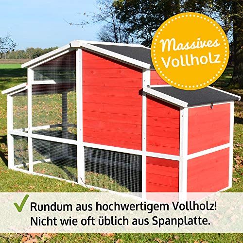 zooprinz hochwertige Hühnervoliere mit Nistkasten im Schwedenstil - aus massivem Vollholz und stabilem Draht… – Bild 8