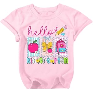 First Day of Kindergarten Shirt Kids Kindergarten Shirts for Girls Boys | Hello Kindergarten T Shirt Kid, Back to School Gift