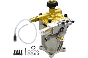SURMOUNT WAY SurmountWay 3/4" Shaft Horizontal Pressure Washer Pump, 3400 PSI,2.6 GPM Brass Power Washer Pump Replacement for Honda, Simpson, Ryobi,Craftsman and more
