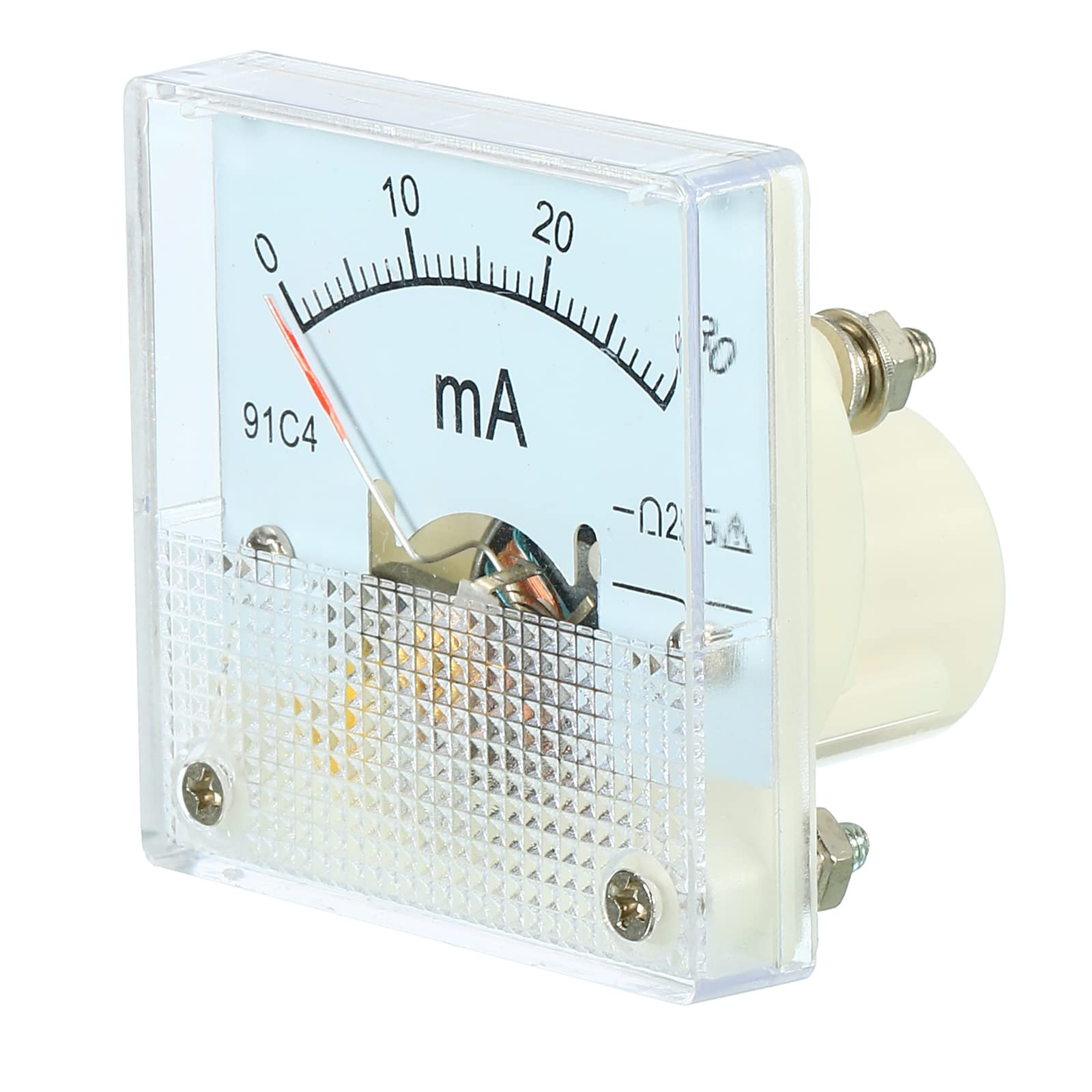 YOKIVE Analog Panel Ammeter, 91C4 Ampere Meter Current Tester, Great for Office, Art, Home, Daily Use (DC 0-30mA, Class 2.5)
