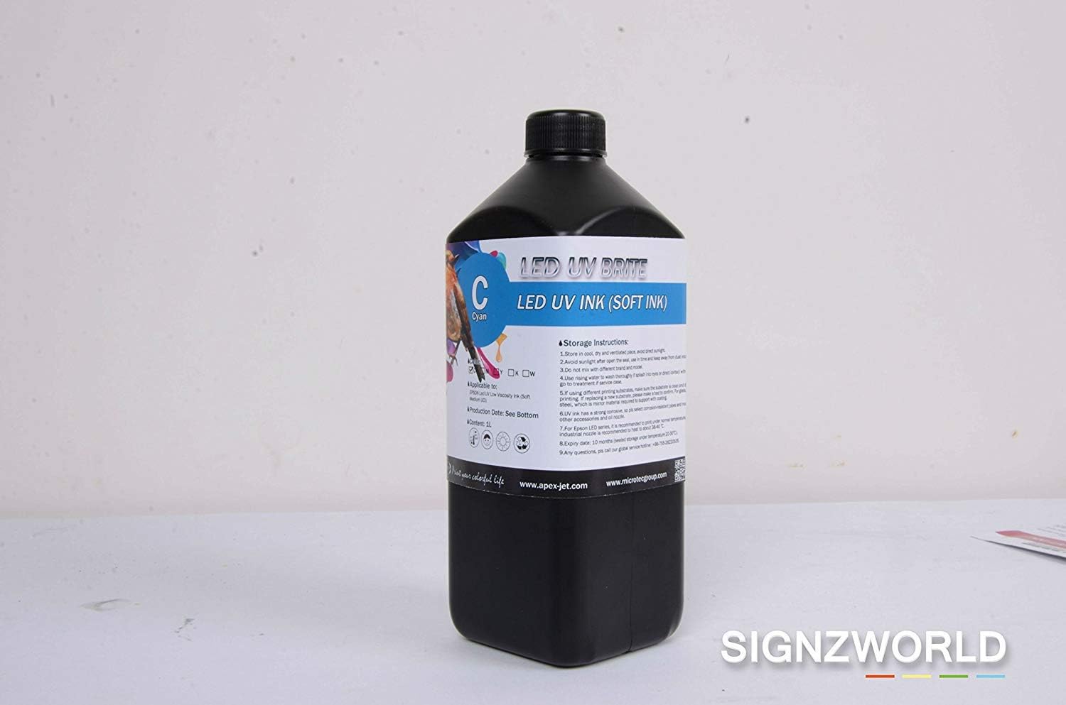 1 Litre LED UV Ink (Hard ink) for UV Printer Choose Colour (Cyan)