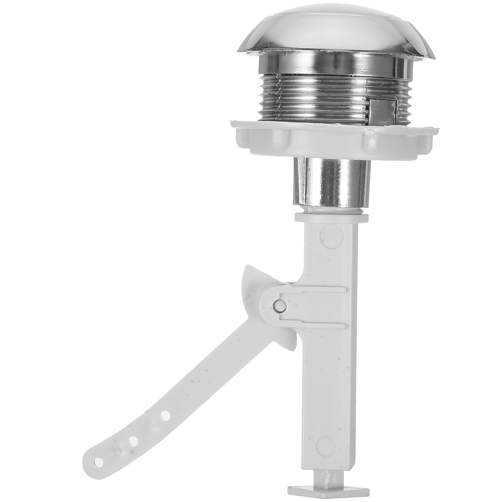 DOITOOL 1pc Replacement Singe Flush Push Button- Universal Silver Flush Toilet Water Tank Push Buttons Rods- Push Toilet Flush Button for Toilet Cistern Replacement Accessories