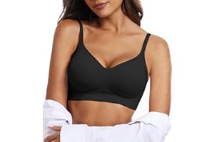 OEAK Womens Wireless Bras Comfortable Push Up Bra No Underwire Bra Full Support Lift Bralette Everyday Seamless Tshirt Bras