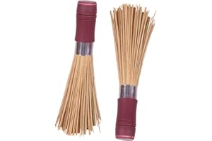 LABRIMP 2Pcs Kitchen Pot Cleaning Brushes with Handles Multi Function Non Scratch Wok Scrubbers for Heavy