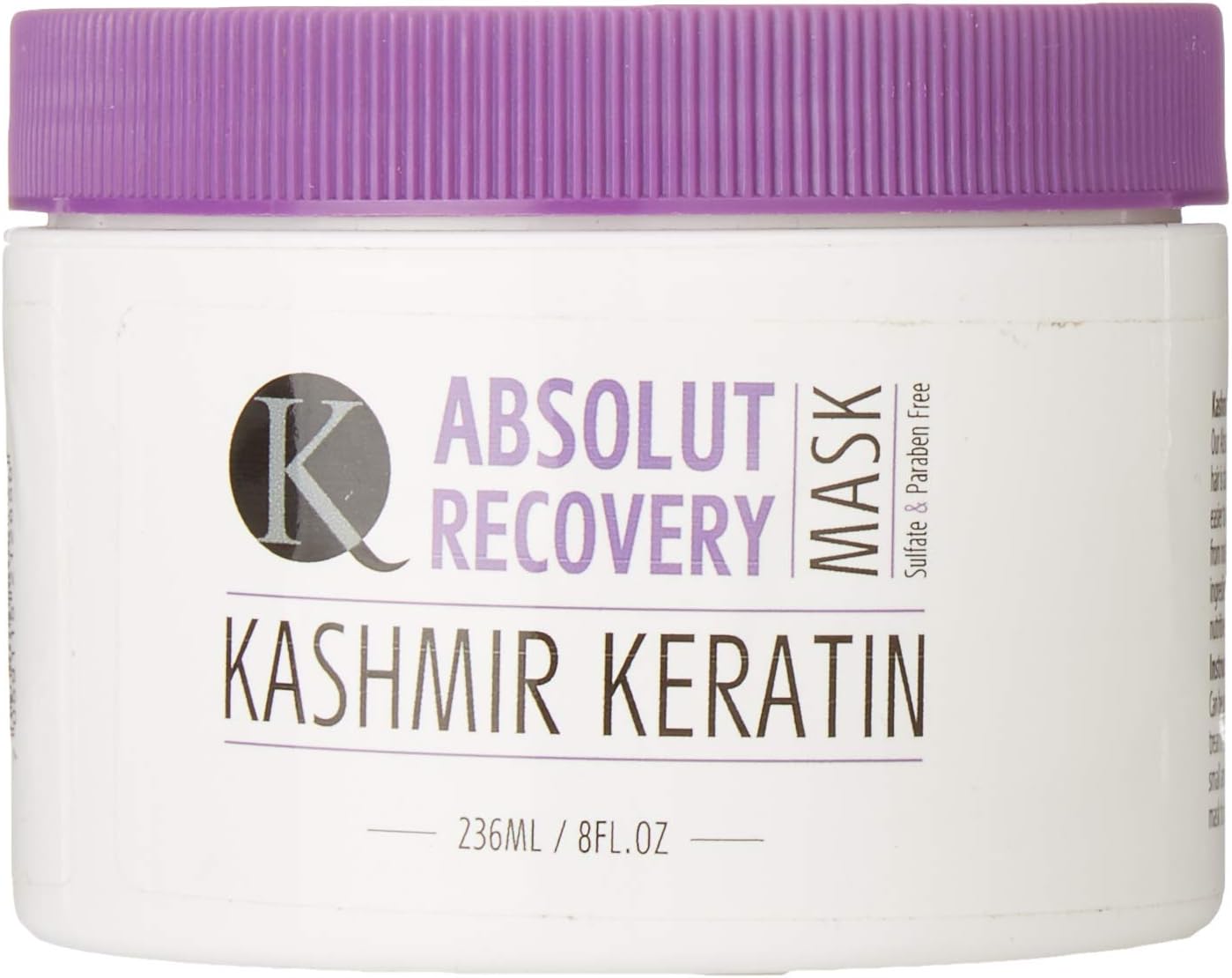 Kashmir Keratin Absolute Recovery Treatment Mask Sulfate And Paraben Free For Very Damaged Hair (8 Fl. Oz)