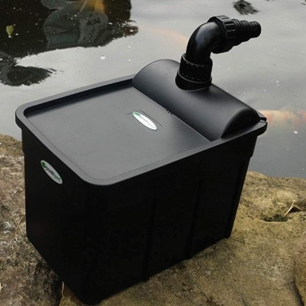 PondXpert FiltoBox 800 Gallon (3000 Liters) Non UVC Water Garden Pond Filter Box, Easy to Clean, Compact and Effective