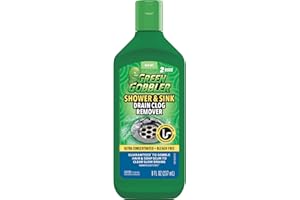 Green Gobbler Ultra Concentrated Drain Clog Remover & Cleaner | Powerful Hair, Grease & Soap Dissolver for Bathroom, Kitchen, Shower, Sink & Toilet | Safe for Pipes & Septic Systems