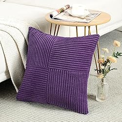 Fancy Homi 2 Packs Purple Decorative Throw Pillow