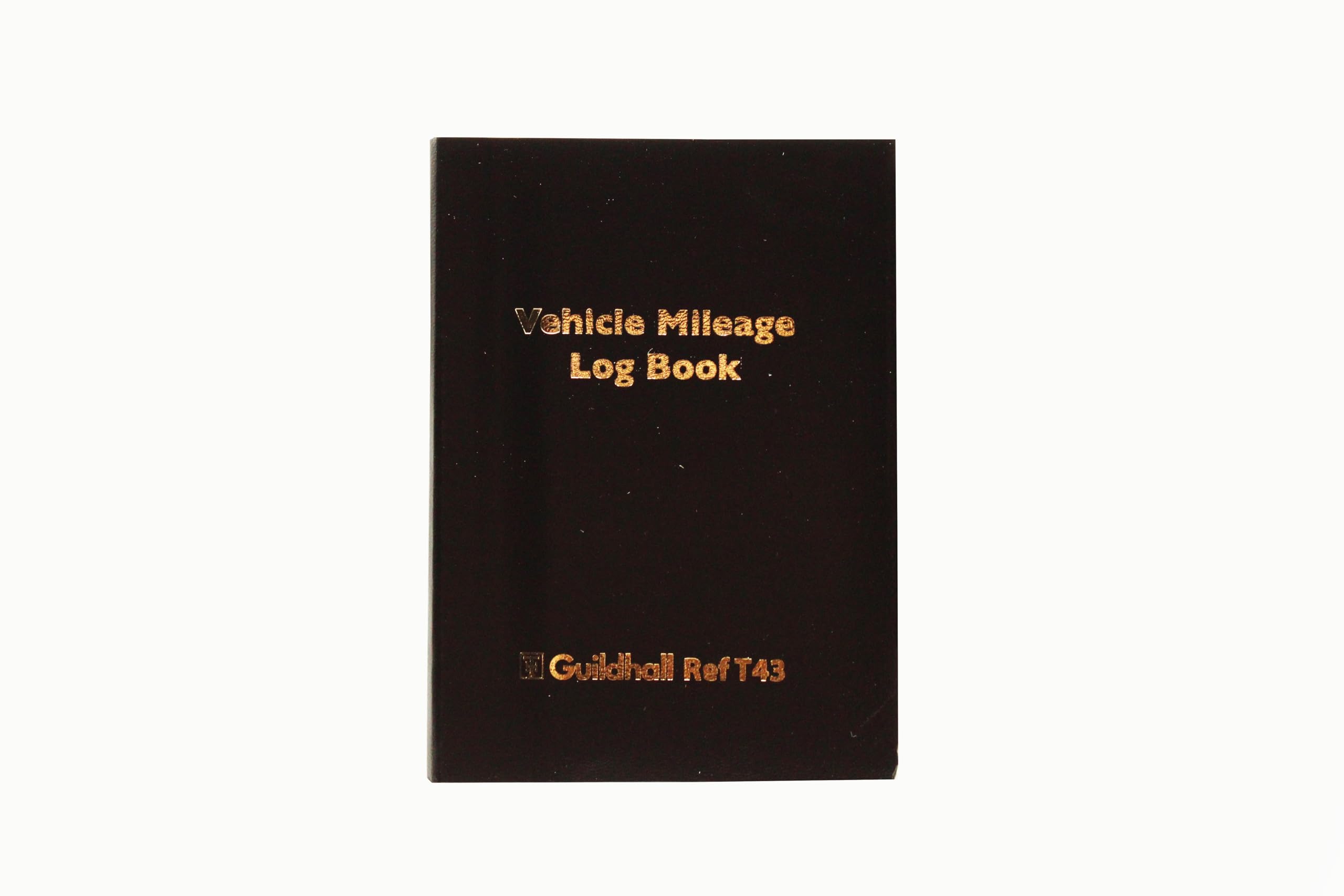 Exacompta - Ref T43Z - Guildhall' Vehicle Mileage Log Book (60 Pages) - 149 x 104mm in Size, 14 Entries Per Page, Pre-Printed Pages - Black Vinyl Cover