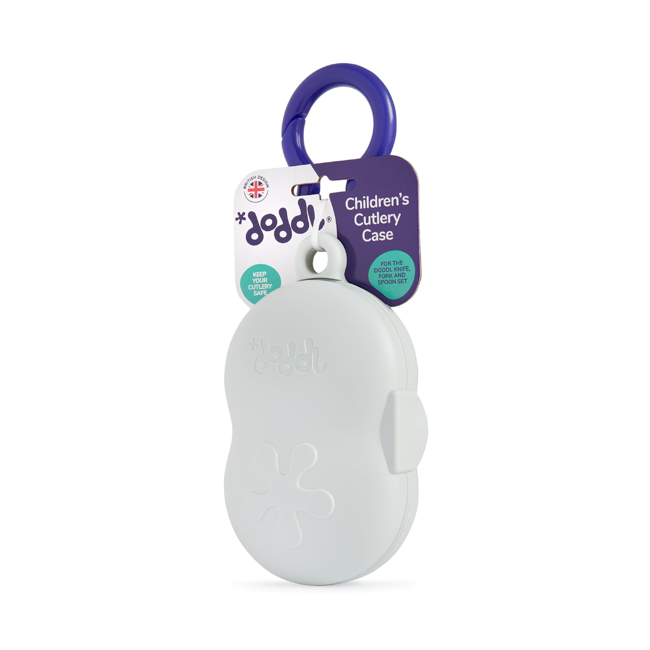 Photo 1 of doddl Toddler Travel Utensil Case, Fits Toddler Fork, Spoon and Knife Sets, Clips to Bags & Strollers, Travel Essentials, Dishwasher Safe (Case Only)
