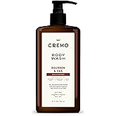 Cremo Rich-Lathering Bourbon & Oak Body Wash for Men, Notes of Distillers Spice, Fine Bourbon and White Oak, 32 Fl Oz