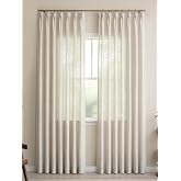 Liz Sheer Pinch Pleated Linen Curtains 90 Inches Long - Light Filtering Pleat Curtains for Living Room,Window Curtains for Bedroom, Luxury Pinch Pleated Drapes with Hooks, Natural, 2 Panels Set