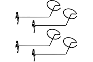 DBM IMPORTS Gridwall Hat Display Hook Gloss Black Single Cap Holder for Retail Display Panels Wire Grid Accessory for Store Fixtures and Merchandising Displays | 4 Pcs