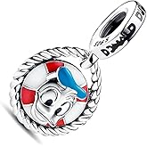 ZURWTCH Fit Women Bracelet Necklaces Fashion Gifts 925 Sterling Silver DIY Jewelry (Donald Duck Dangle Charm 0978)