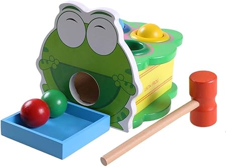Amazon トンカチ遊び 赤ちゃん たたくおもちゃ 色の認識 子供の日 クリスマス プレゼント カエル 積み木 おもちゃ