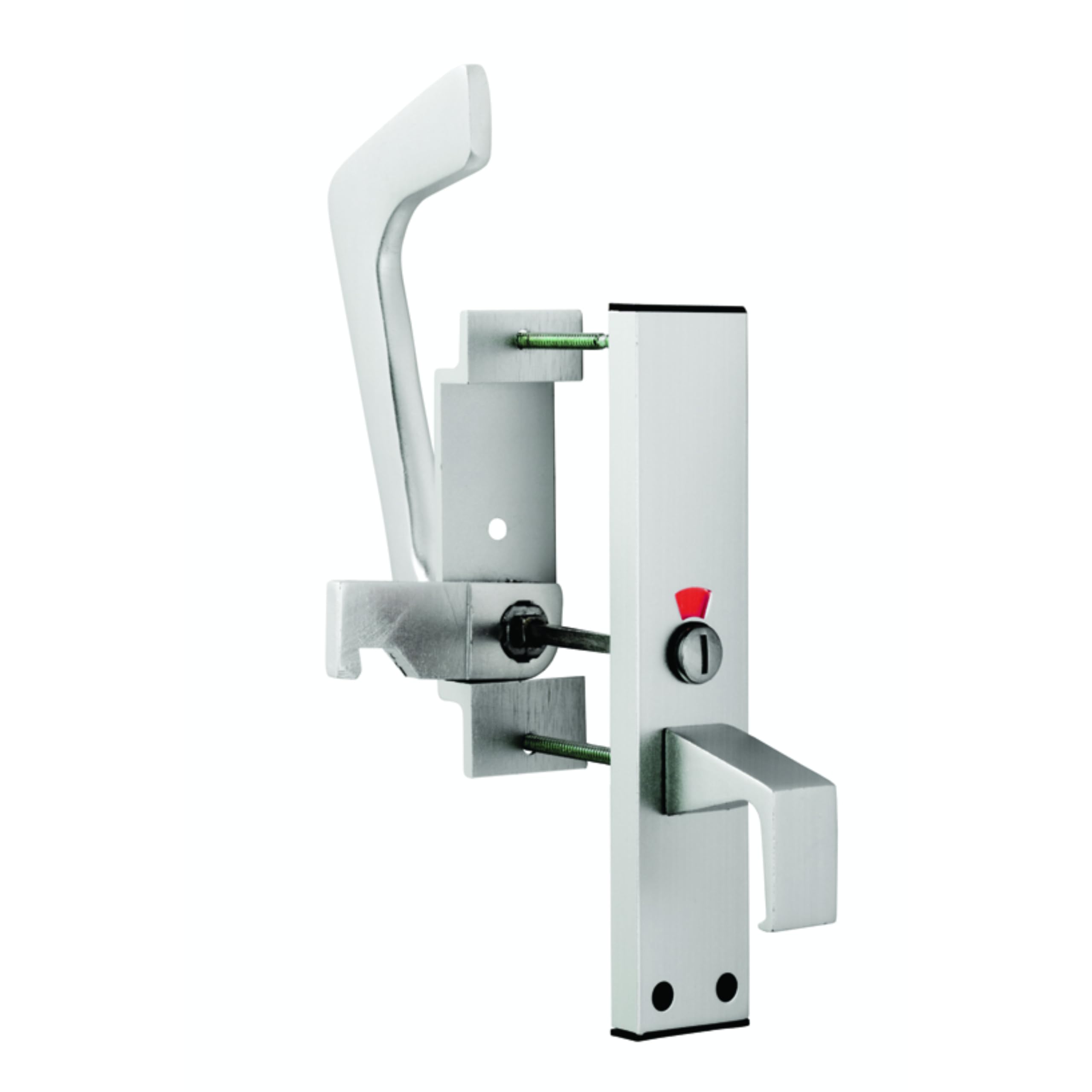 IRONZONE® Disabled Toilet Handle Set, EST9625SAA Satin Anodised Aluminium, Versatile Handle Assembly, Suitable for hinged/Swing or Sliding Doors, Simple Lever Operation