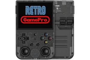 RETRO GAMEPRO RG353V Handheld Game Console Support Dual OS Android 11+ Linux, 5G WiFi 4.2 Bluetooth RK3566 64BIT 64G TF Card 4450 Classic Games 3.5 Inch IPS Screen 3500mAh Battery (Black)