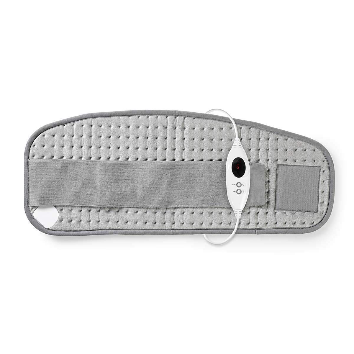 Nedis Heating Pad for Stomach & Back, 6 Heat Levels, Digital Display & Detachable Controller, Auto Shut-Off After 90 Minutes, Overheat Protection, Machine Washable, 69x28 cm