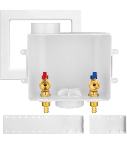 EFIELD Ice Maker Outlet Box With 1/4 Turn Brass Valve – 1/2 Inch PEX Crimp Inlet – Model ICE-520