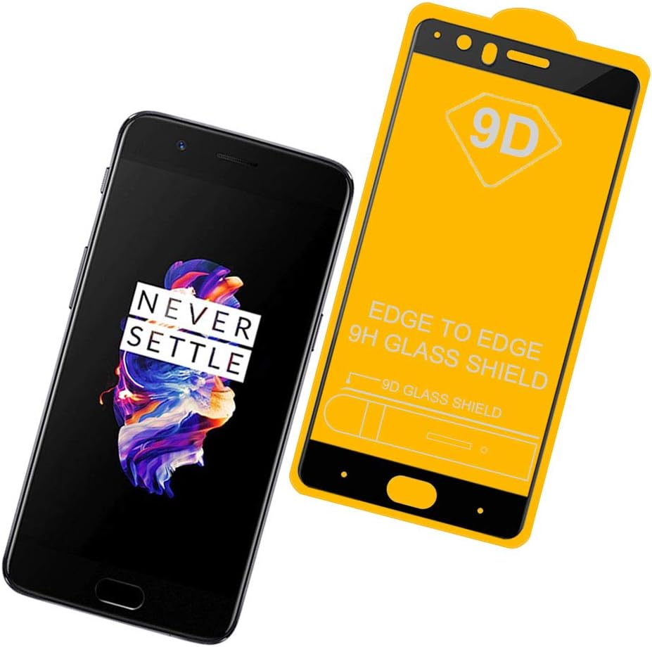 Oneplus 5 Screen Protector, Full Screen Coverage 9D Self Attaching Electrostatic Adherence 9H Hardness Tempered Glass Protector