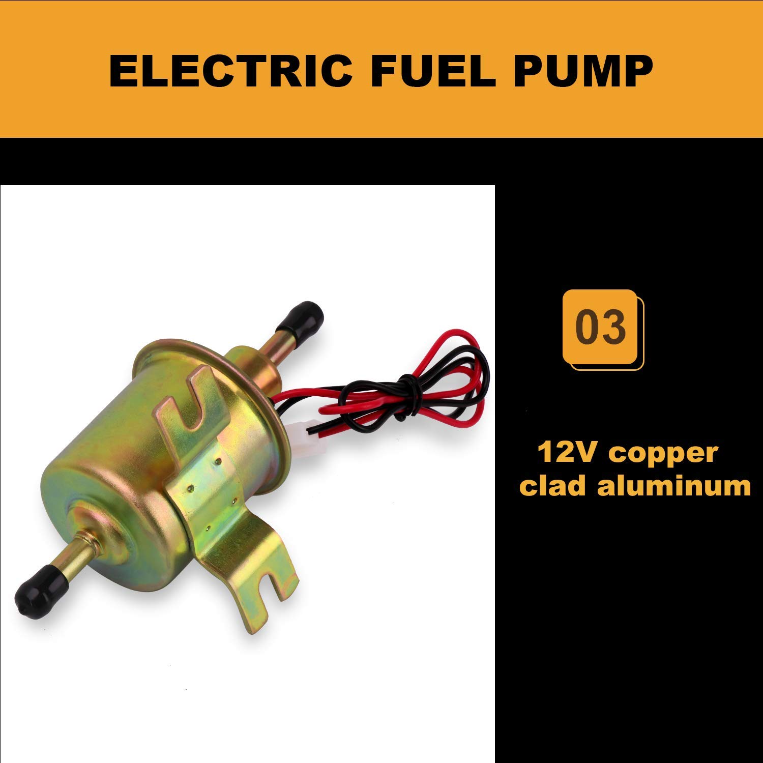 Electric Inline Fuel Pump 12V Universal Transfer Low Pressure Gas