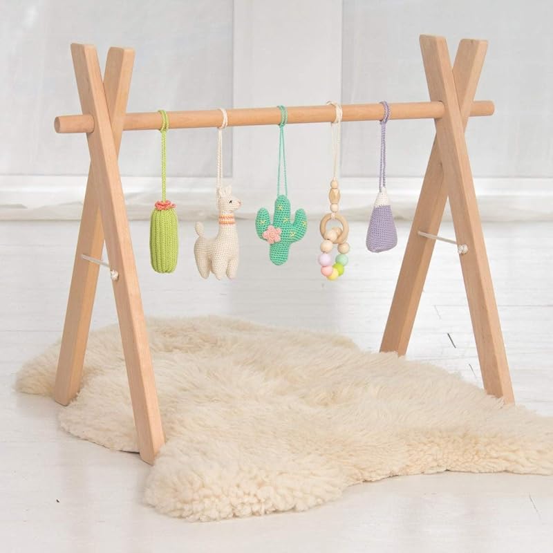 wooden baby play gym