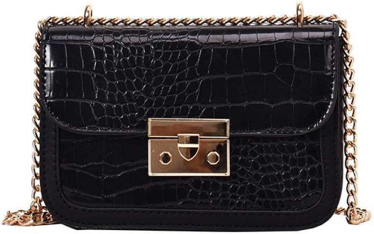 GEZHF Chain Korean Version Of Crocodile Pattern Women Cross Body Bag Shoulder Messenger Bags Handbags