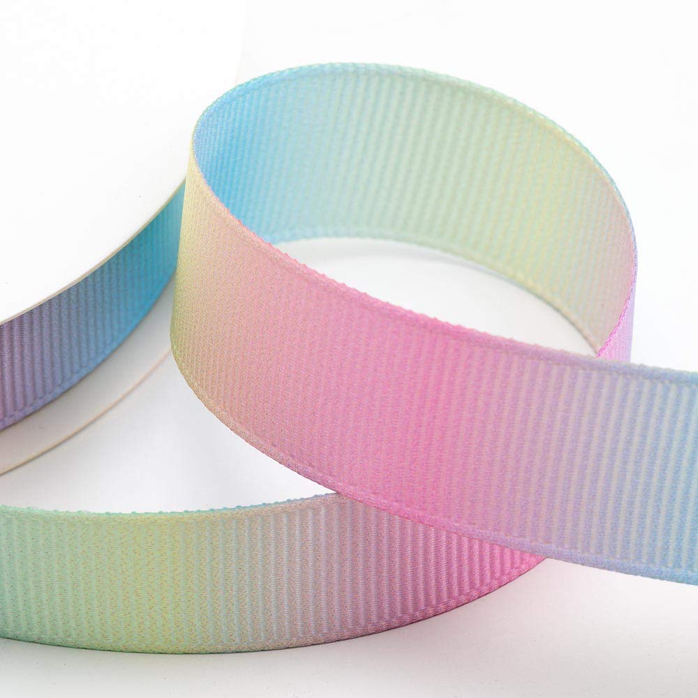 Pastel Rainbow Ribbon 38mm Grosgrain x 10 Metres