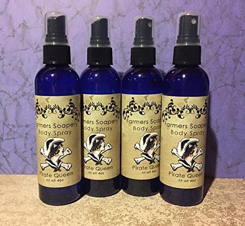 Pirate Queen Scented 4oz Body Spray : Sandalwood, Vanilla, Patchouli Body Spritz Fragrance Hair Conditioner Spray Perfume Scented Body Mist