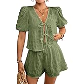 Glozeplus Women's 2 Piece Jumpsuit Floral Print Summer Half Sleeve Thin Coat Bodycon Short Pant Set Outfits