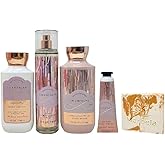Bath & Body Works Champagne Toast - Fine Fragrance Mist, Body Lotion, Body Wash and Hand Cream - with a Peach Gardenia Sample Soap
